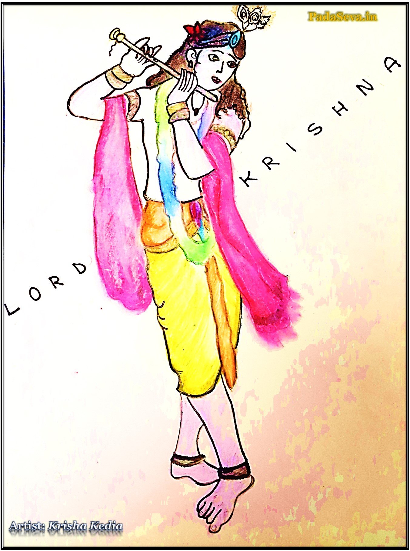 Lord Krishna Sketch Paper Print - Religious posters in India - Buy art,  film, design, movie, music, nature and educational paintings/wallpapers at  Flipkart.com